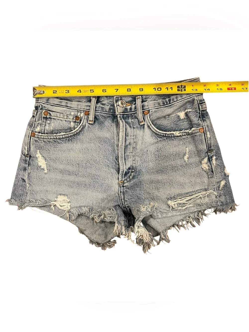 AGOLDE Parker Vintage Cut Off Shorts Swapmeet Wash Distressed Size 23